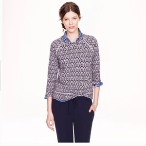 J. Crew Floral Jacquard Sweatshirt Style 08681